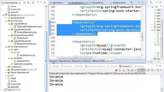 Part 2 Spring MVC coté serveur avec Thymeleaf Gestion des Etudiants By Mohamed Youssfi смотреть онлайн