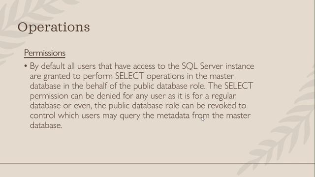 SQL Server System Databases-Master Database смотреть онлайн