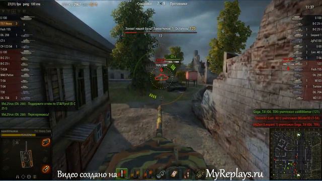 WOT: Энск - T57 Heavy - 4 фрага смотреть онлайн