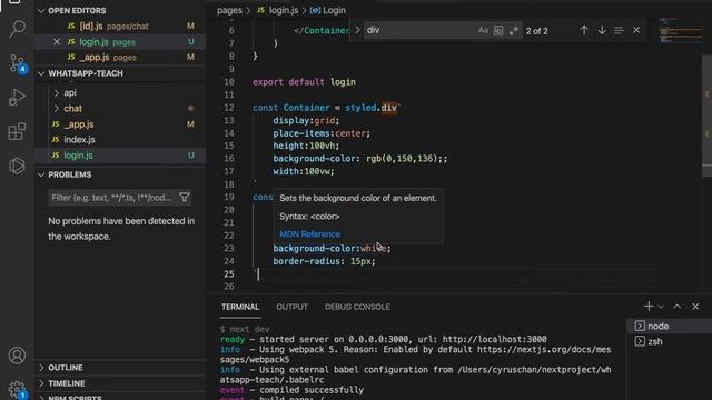 Whatsapp clone with Nextjs and Firebase v9 #16 Login page смотреть онлайн