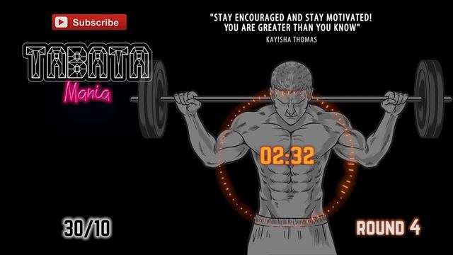 TABATA 30/10 - HiiT Workout music w/ TIMER - TABATAMANIA смотреть онлайн