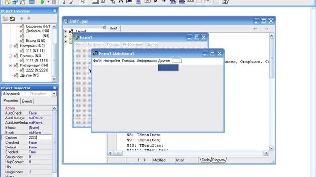 Создание выпадающего меню в Delphi смотреть онлайн