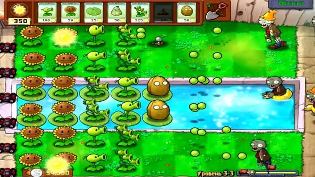 Прохождение игры Plants vs Zombies #5 (3-5) смотреть онлайн