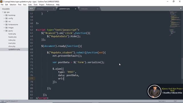 8 Update Record | JQuery Ajax complete course with Student registration project Hindi | Urdu смотреть онлайн