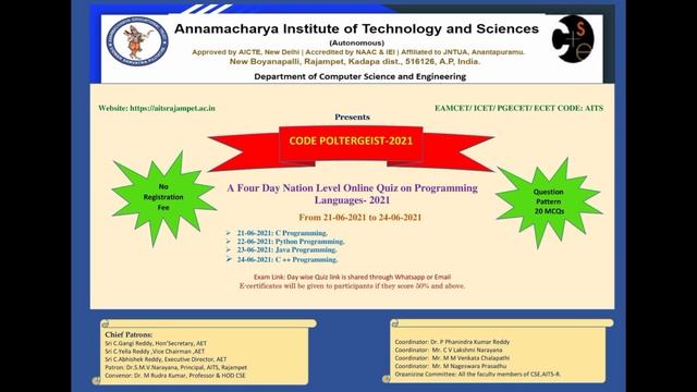 Online Quiz on C Language, Python, Java, C++ || Free Registration || E-Certificates смотреть онлайн