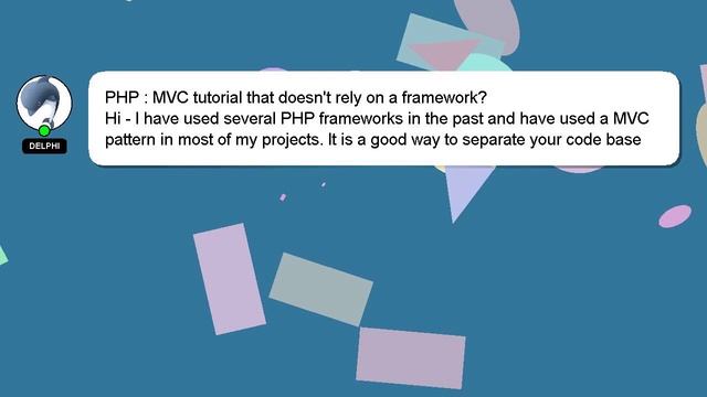 PHP : MVC tutorial that doesn't rely on a framework? смотреть онлайн