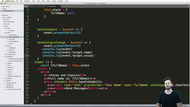 #20 Try REACTJS Tutorial - Handle Form and Input Data смотреть онлайн