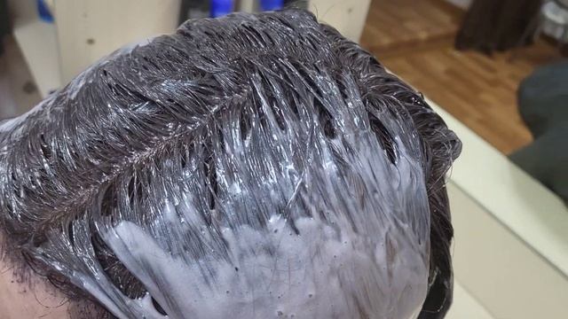 Hair coloring.Окрашивание седых волос + стрижка. смотреть онлайн
