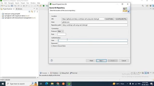 How to import a Maven project from GitHub into STS IDE | Clone project from Git/Github to STS смотреть онлайн