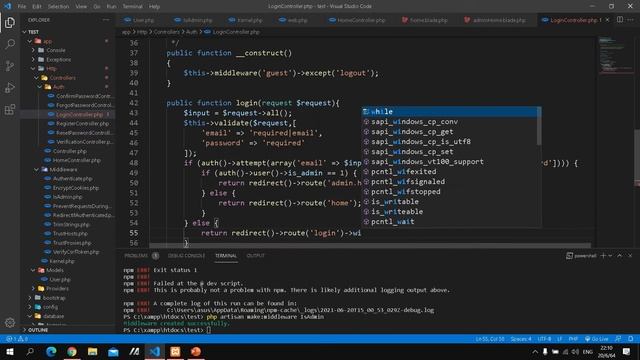 ??สร้าง Web Application PHP Laravel ตอนที่ 13 สร้างระบบล็อกอินพร้อมลงทะเบียน смотреть онлайн