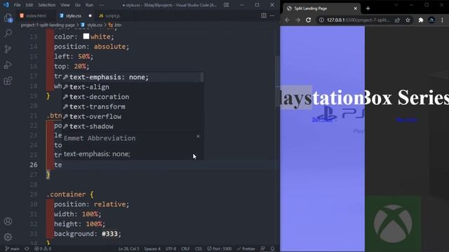Split Landing Page Using HTML, CSS and JS | 30 Days - 30 Projects | Project 7 - Split Landing Page смотреть онлайн