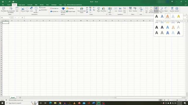 How to insert WordArt into a spreadsheet in Excel 2019 смотреть онлайн