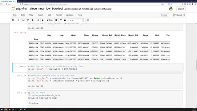 Python For Finance - "Close Near Low" Trading Strategy Backtest смотреть онлайн