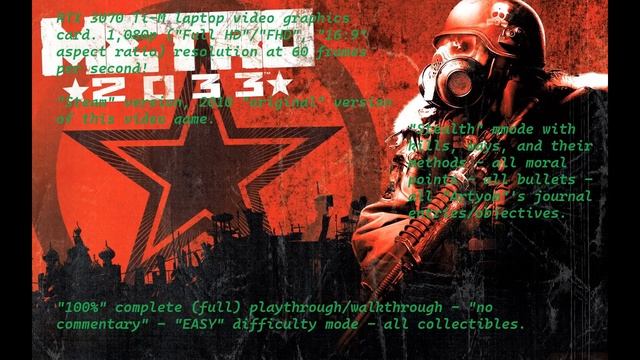 "METRO: 2033" - walkthrough ("no commentary") - part 0 - playlist thumbnail - "trailer". смотреть онлайн