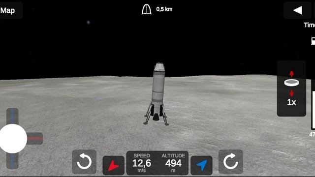 Saturn V In Ellipse Rocket Simulator Flight To Moon
