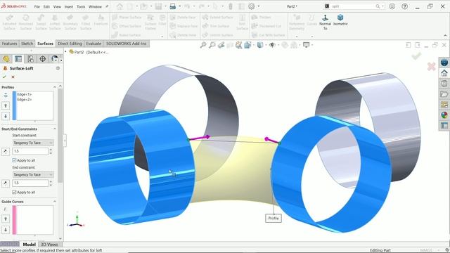 Solidworks Surface Exercise 167 Extruded Surface, Lofted Surface, Filled Surface, Trim Surface смотреть онлайн