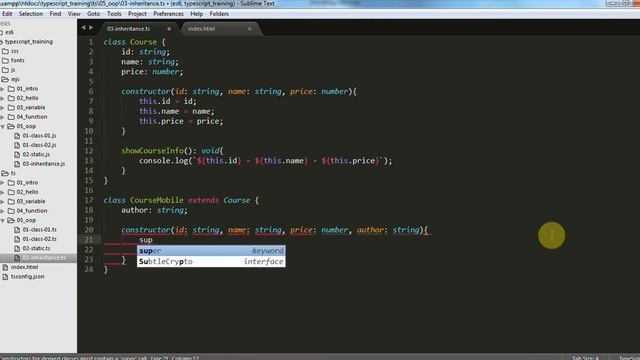 Lập trình TypeScript - Bài 25 OOP - Inheritance смотреть онлайн