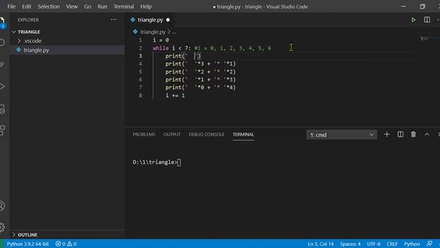 4 Python Pattern Program - Left Side Triangle without using any pre-defined method using While loo смотреть онлайн