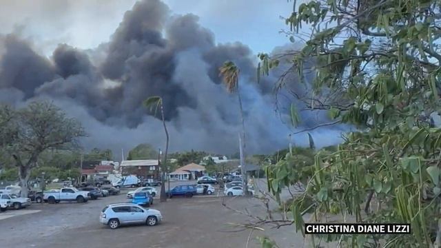 Huge cloud of smoke rises as wildfire breaks out on Maui Island, Hawaii | AFP смотреть онлайн