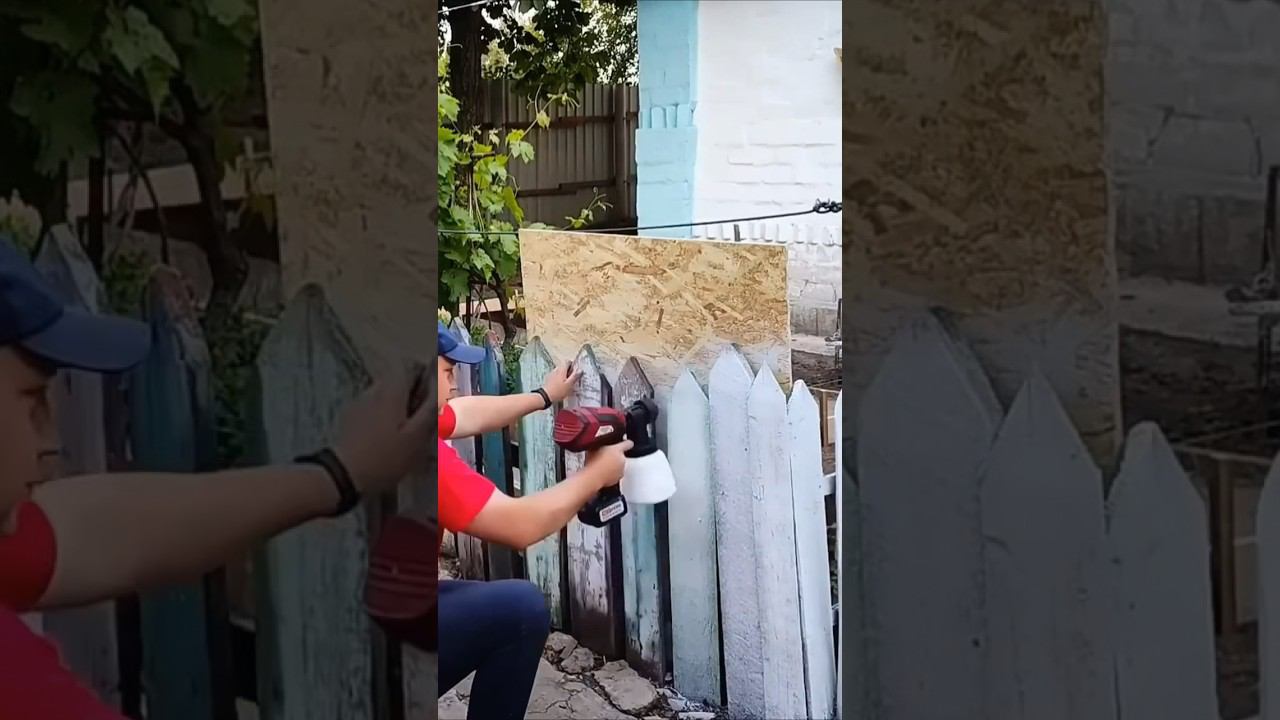 Чем быстро покрасить забор? Аккумуляторный краскораспылитель REDVERG RD-PS18/U #tools #redverg смотреть онлайн