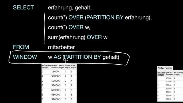 13.45 OVER, PARTITION BY смотреть онлайн