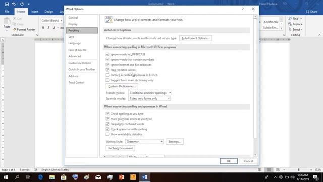 Setting (mengatur/menghilangkan) Auto Correct / Koreksi Otomatis pada Microsoft Word 2016 смотреть онлайн