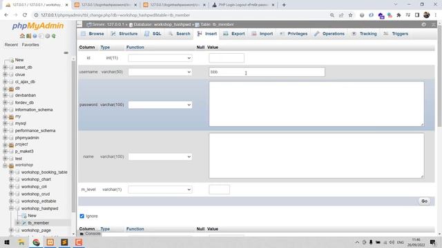 PHP Login Logout เข้ารหัส password_hash โดยใช้ PASSWORD_BCRYPT (ฟรี Code) смотреть онлайн