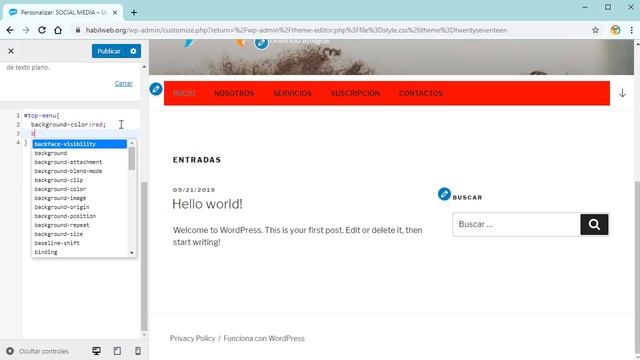 Cómo cambiar la apariencia de Wordpress con CSS смотреть онлайн