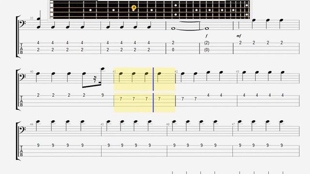 Beatles The I Want to Tell You BASS GUITAR TABLATURE смотреть онлайн