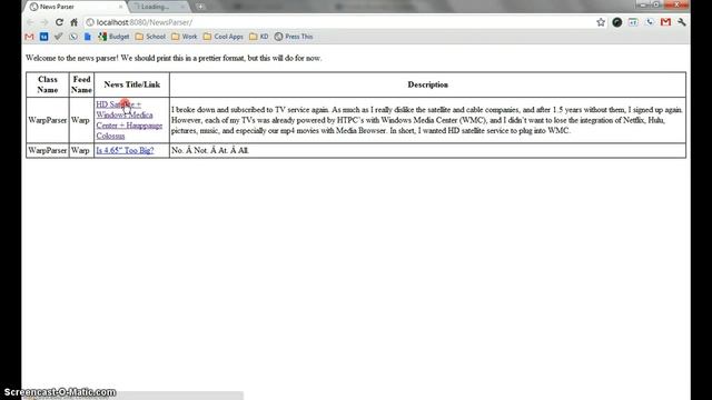 Web News Parser in Java смотреть онлайн