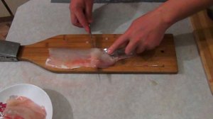 Разделка щуки филейным ножом кузницы Медведь