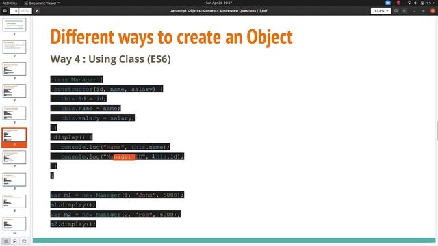 Understanding of Javascript Object | Diff ways to Create it | Interview Questions | in Marathi смотреть онлайн
