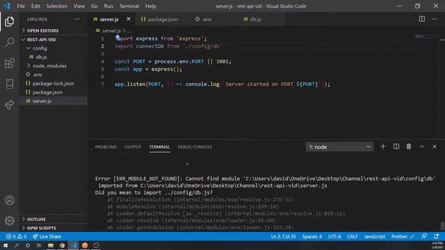 Making a REST API w/ Express, MongoDB, Node || Part 2 - Setting Up MongoDB + User Model смотреть онлайн