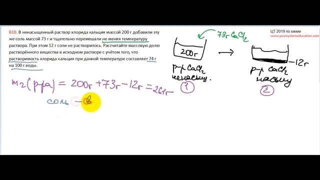 В10 ЦТ 2019. Растворимость. Задачи по химии