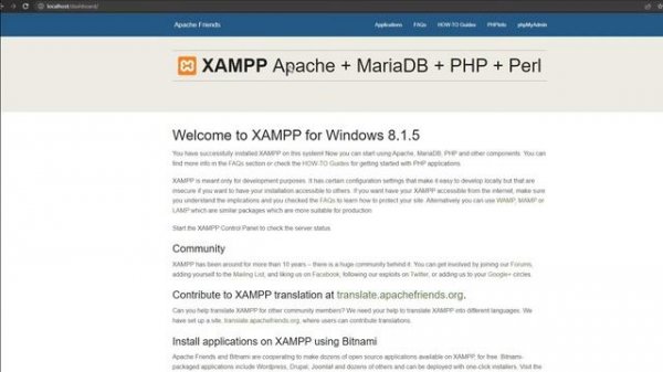 Beginners guide to Installation of XAMPP with Apache  PHP MariaDB for learning PHP