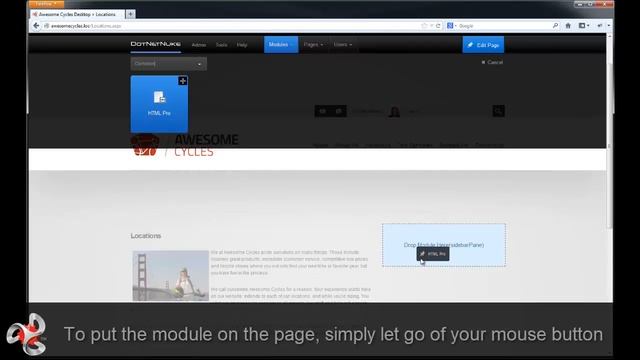 Drag and Drop Modules in DotNetNuke смотреть онлайн