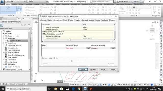 Creación curvas de nivel en Autocad Civil 3D 2018 смотреть онлайн