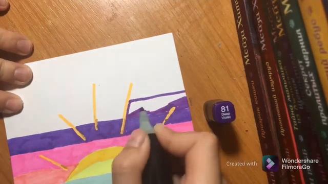 Рисуем морской закат 🌅 смотреть онлайн