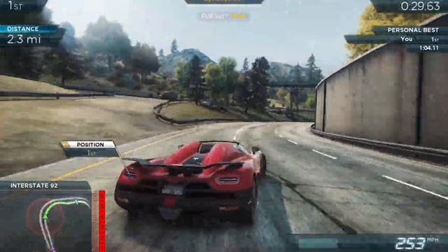 Koenigsegg Agera R - Trail blazer - 1.03.55 - Need For Speed Most Wanted 2012 смотреть онлайн