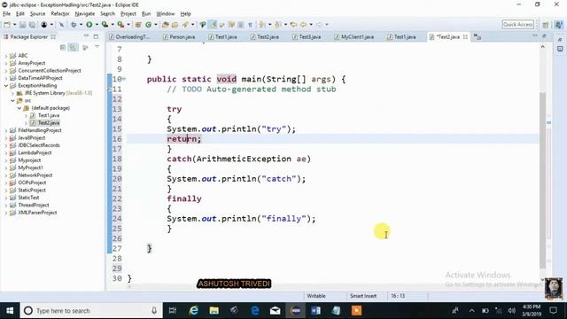 CORE JAVA:FINALLY BLOCK Vs RETURN In Exception Handling Part-13 смотреть онлайн