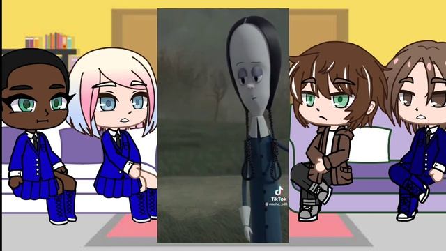 Реакция учеников Невермора + Тайлер на Уэнсдей 1/2