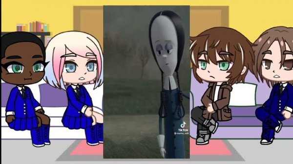 Реакция учеников Невермора + Тайлер на Уэнсдей 1/2