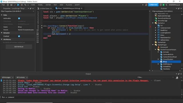 Bhop Script Tutorial | Roblox Studio смотреть онлайн