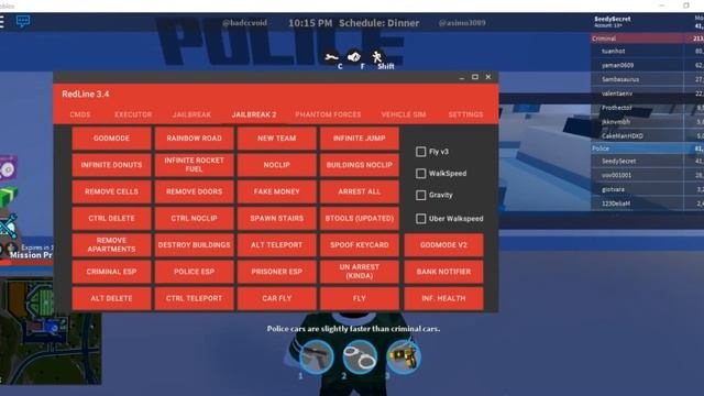 [NEW][REDLINE 3.4]ROBLOX JAILBREAK EXPLOIT?BTOOLS,NOCLIP,AUTOROB,ARRESTALL AND MORE смотреть онлайн