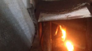 Титан дровяной водо нагреватель на даче.