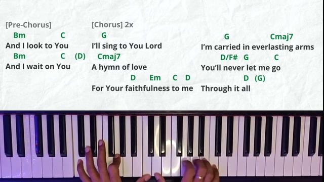 Through It All by Hillsong Worship Lyrics and Chords Piano Cover смотреть онлайн