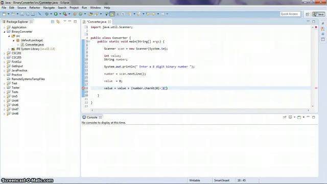 Easy Java 8 Digit Binary Converter: Beginner Programmers смотреть онлайн