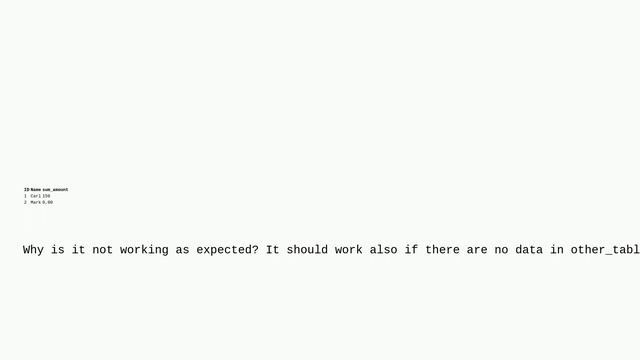 Dba: how to get all data from left table in a join смотреть онлайн
