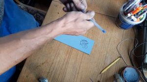 Перенос рисунка на крашенный металл при помощи копирки \ Травим царапаный рисунок