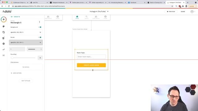 How to add Audio Chatrooms into your Adalo app - Like ?? Clubhouse using JAM - Tutorial смотреть онлайн